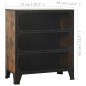 vidaXL Armadietti 2 pz Marrone Rustico 72x36x82 cm Metallo e MDF vidaXL Armadietti 2 pz Marrone Rustico 72x36x82 cm Metallo e MDF