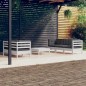 vidaXL Set Divani da Giardino 6 pz con Cuscini Antracite Legno di Pino vidaXL Set Divani da Giardino 6 pz con Cuscini Antracite Legno di Pino