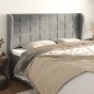 Testiera ad Orecchio Grigio Chiaro 203x23x118/128 cm in Velluto Testiera ad Orecchio Grigio Chiaro 203x23x118/128 cm in Velluto