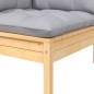 vidaXL Set Divani da Giardino 8 pz con Cuscini Grigi Massello di Pino vidaXL Set Divani da Giardino 8 pz con Cuscini Grigi Massello di Pino