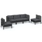 vidaXL Set Divani da Giardino 5 pz con Cuscini Legno Massello di Pino vidaXL Set Divani da Giardino 5 pz con Cuscini Legno Massello di Pino