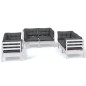 vidaXL Set Divani da Giardino 6 pz con Cuscini in Massello di Pino vidaXL Set Divani da Giardino 6 pz con Cuscini in Massello di Pino