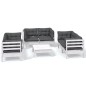 vidaXL Set Divani da Giardino 7 pz con Cuscini in Massello di Pino vidaXL Set Divani da Giardino 7 pz con Cuscini in Massello di Pino