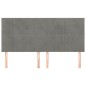 Testiere 4 pz Grigio Chiaro 100x5x78/88 cm in Velluto Testiere 4 pz Grigio Chiaro 100x5x78/88 cm in Velluto