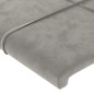 Testiere 4 pz Grigio Chiaro 100x5x78/88 cm in Velluto Testiere 4 pz Grigio Chiaro 100x5x78/88 cm in Velluto