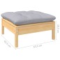 vidaXL Set Divani da Giardino 7 pz con Cuscini Grigi Massello di Pino vidaXL Set Divani da Giardino 7 pz con Cuscini Grigi Massello di Pino