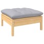 vidaXL Set Divani da Giardino 10 pz con Cuscini Grigi Massello di Pino vidaXL Set Divani da Giardino 10 pz con Cuscini Grigi Massello di Pino