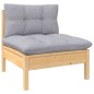 vidaXL Set Divani da Giardino 13 pz con Cuscini Grigi Massello di Pino vidaXL Set Divani da Giardino 13 pz con Cuscini Grigi Massello di Pino