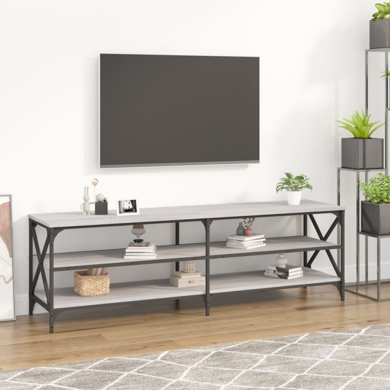 vidaXL Mobile Porta TV Grigio Sonoma 160x40x50 cm in Legno Multistrato vidaXL Mobile Porta TV Grigio Sonoma 160x40x50 cm in Legno Multistrato