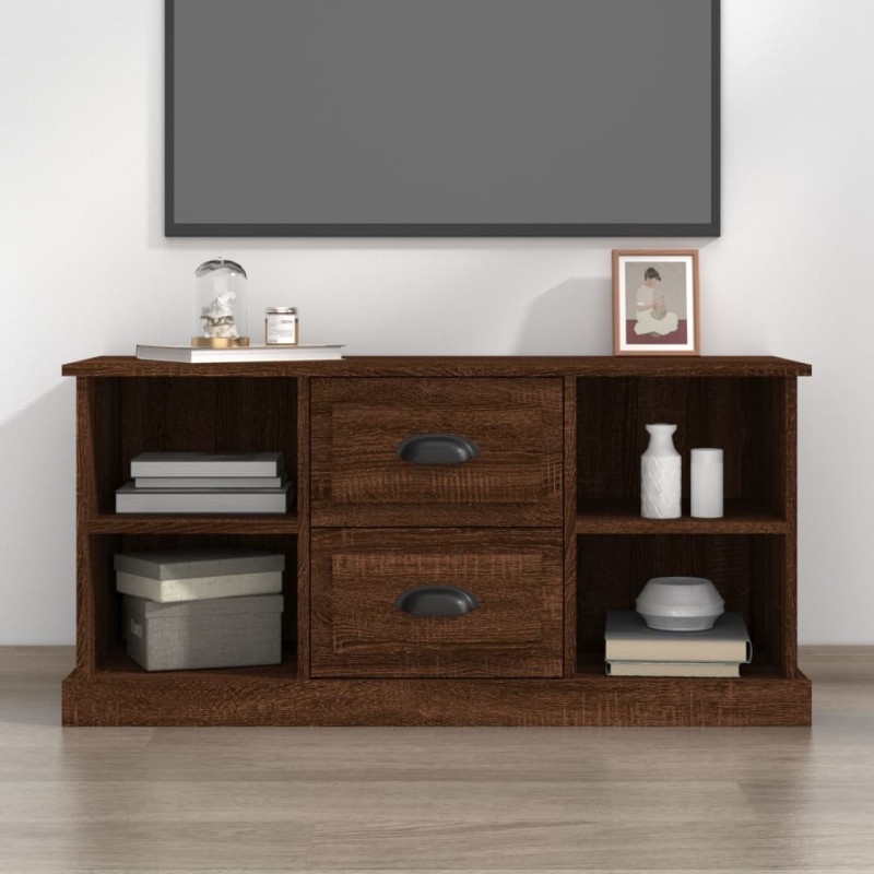 vidaXL Mobile Porta TV Rovere Marrone 99,5x35,5x48cm Legno Multistrato vidaXL Mobile Porta TV Rovere Marrone 99,5x35,5x48cm Legno Multistrato
