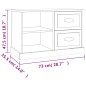vidaXL Mobile Porta TV Rovere Marrone 73x35,5x47,5cm Legno Multistrato vidaXL Mobile Porta TV Rovere Marrone 73x35,5x47,5cm Legno Multistrato