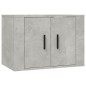 vidaXL Set di Mobili Porta TV 3 pz Grigio Cemento in Legno Multistrato vidaXL Set di Mobili Porta TV 3 pz Grigio Cemento in Legno Multistrato