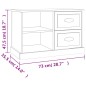 vidaXL Mobile Porta TV Grigio Cemento 73x35,5x47,5cm Legno Multistrato vidaXL Mobile Porta TV Grigio Cemento 73x35,5x47,5cm Legno Multistrato