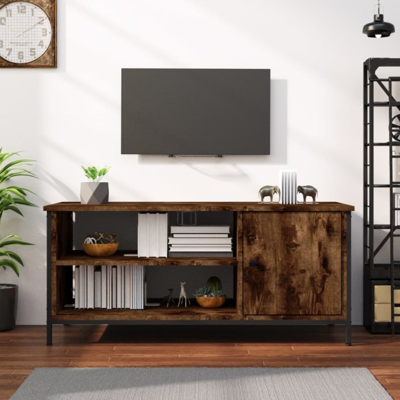 vidaXL Mobile TV Rovere Fumo 100x40x45 cm in Legno Multistrato vidaXL Mobile TV Rovere Fumo 100x40x45 cm in Legno Multistrato