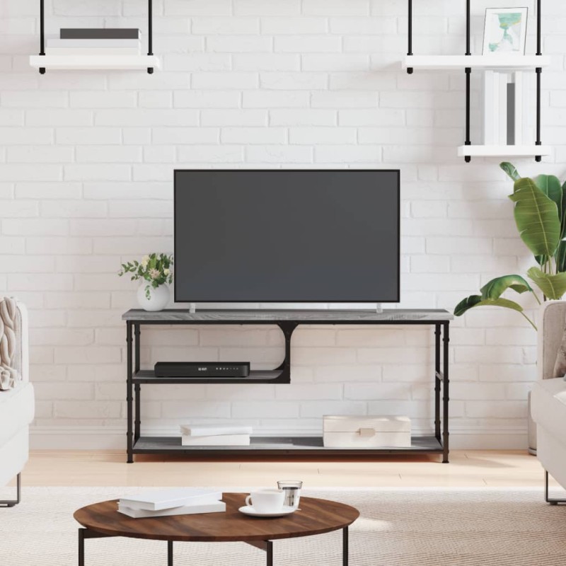 vidaXL Mobile TV Grigio Sonoma 103x38x46,5cm Legno Multistrato Acciaio