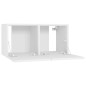 vidaXL Set Mobili Porta TV 5 pz Bianco in Legno Multistrato vidaXL Set Mobili Porta TV 5 pz Bianco in Legno Multistrato