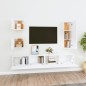 vidaXL Set di Mobili Porta TV 5 pz Bianco in Legno Multistrato vidaXL Set di Mobili Porta TV 5 pz Bianco in Legno Multistrato