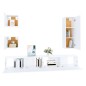 vidaXL Set di Mobili Porta TV 5 pz Bianco in Legno Multistrato vidaXL Set di Mobili Porta TV 5 pz Bianco in Legno Multistrato
