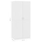 Armadio Bianco 80x52x180 cm in Legno Multistrato Armadio Bianco 80x52x180 cm in Legno Multistrato