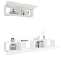 vidaXL Set Mobili Porta TV 3 pz Bianco in Legno Multistrato vidaXL Set Mobili Porta TV 3 pz Bianco in Legno Multistrato