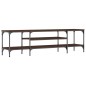 vidaXL Mobile TV Rovere Marrone 161x35x45 cm Legno Multistrato e Ferro