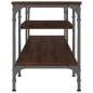 vidaXL Mobile TV Rovere Marrone 161x35x45 cm Legno Multistrato e Ferro