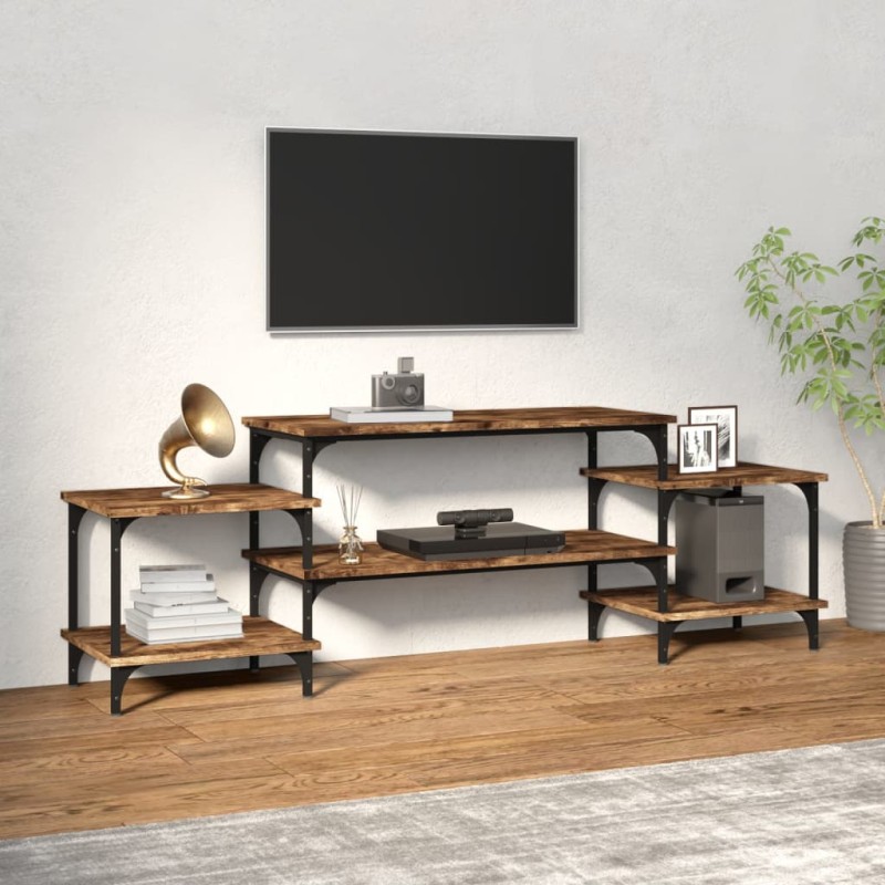vidaXL Mobile Porta TV Rovere Fumo 157x35x52 cm in Legno Multistrato vidaXL Mobile Porta TV Rovere Fumo 157x35x52 cm in Legno Multistrato