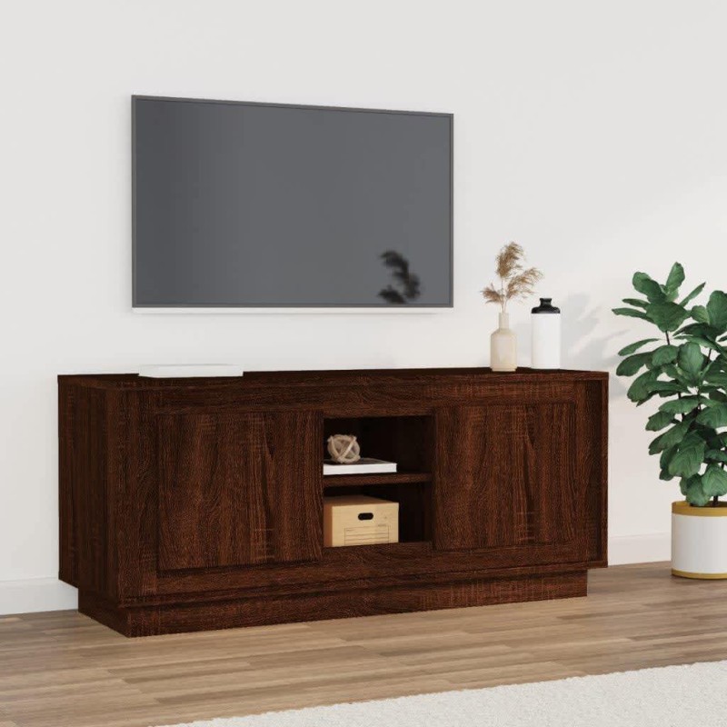 vidaXL Mobile TV Rovere Marrone 102x35x45 cm in Legno Multistrato vidaXL Mobile TV Rovere Marrone 102x35x45 cm in Legno Multistrato