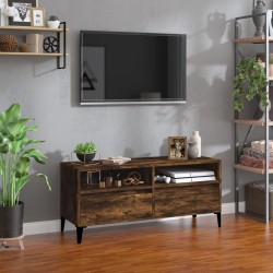 vidaXL Mobile TV Rovere Fumo 100x34,5x44,5 cm in Legno Multistrato