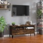 vidaXL Mobile TV Rovere Fumo 100x34,5x44,5 cm in Legno Multistrato