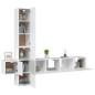 vidaXL Set di Mobili Porta TV 5 pz Bianco in Legno Multistrato vidaXL Set di Mobili Porta TV 5 pz Bianco in Legno Multistrato
