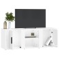vidaXL Mobile Porta TV Bianco Lucido 100x31,5x35 cm Legno Multistrato