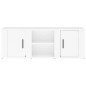 vidaXL Mobile Porta TV Bianco Lucido 100x31,5x35 cm Legno Multistrato