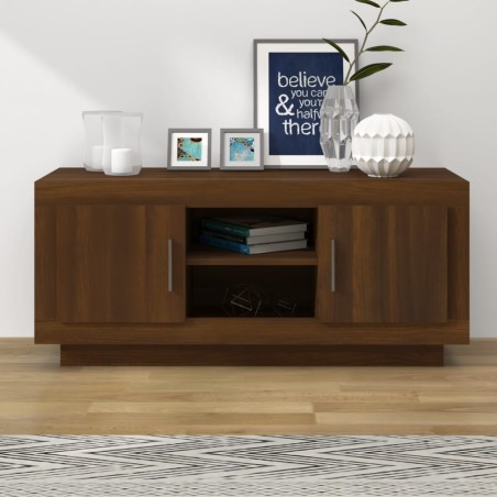 vidaXL Mobile TV Rovere Marrone 102x35x45 cm in Legno Multistrato
