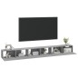 vidaXL Set Mobili Porta TV 3 pz Grigio Sonoma in Legno Multistrato vidaXL Set Mobili Porta TV 3 pz Grigio Sonoma in Legno Multistrato