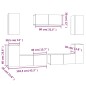vidaXL Set di Mobili Porta TV 7 pz Grigio Cemento in Legno Multistrato
