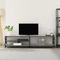 vidaXL Mobile TV Grigio Sonoma 200x40x50cm Legno Multistrato e Metallo vidaXL Mobile TV Grigio Sonoma 200x40x50cm Legno Multistrato e Metallo
