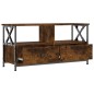 vidaXL Mobile TV Rovere Fumo 90x33x45 cm in Legno Multistrato e Ferro