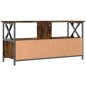 vidaXL Mobile TV Rovere Fumo 90x33x45 cm in Legno Multistrato e Ferro