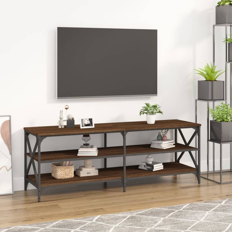 vidaXL Mobile Porta TV Rovere Marrone 140x40x50cm in Legno Multistrato vidaXL Mobile Porta TV Rovere Marrone 140x40x50cm in Legno Multistrato
