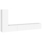 vidaXL Set Mobili Porta TV 3 pz Bianco in Legno Multistrato vidaXL Set Mobili Porta TV 3 pz Bianco in Legno Multistrato