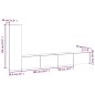 vidaXL Set Mobili Porta TV 3 pz Bianco in Legno Multistrato vidaXL Set Mobili Porta TV 3 pz Bianco in Legno Multistrato