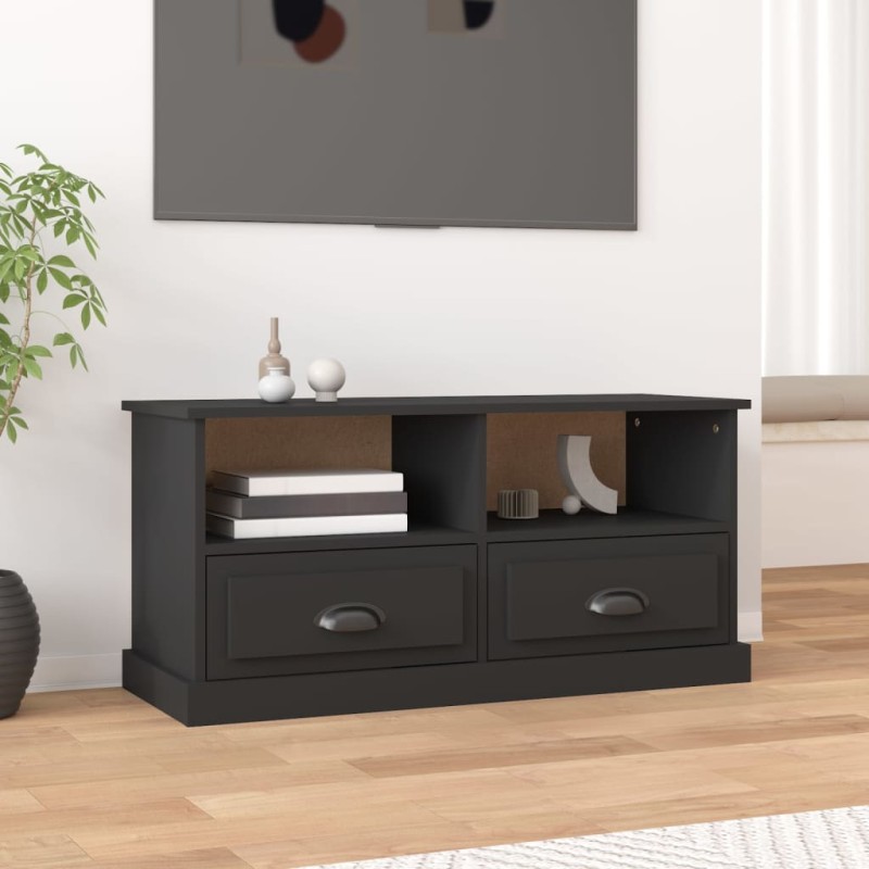 vidaXL Mobile Porta TV Nero 93x35,5x45 cm in Legno Multistrato vidaXL Mobile Porta TV Nero 93x35,5x45 cm in Legno Multistrato