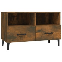 vidaXL Mobile Porta TV Rovere Fumo 80x36x50 cm in Legno Multistrato