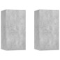 vidaXL Set di Mobili Porta TV 4 pz Grigio Cemento in Legno Multistrato vidaXL Set di Mobili Porta TV 4 pz Grigio Cemento in Legno Multistrato