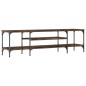 vidaXL Mobile TV Rovere Fumo 161x35x45 cm in Legno Multistrato e Ferro