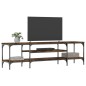 vidaXL Mobile TV Rovere Fumo 161x35x45 cm in Legno Multistrato e Ferro
