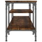 vidaXL Mobile TV Rovere Fumo 161x35x45 cm in Legno Multistrato e Ferro