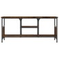 vidaXL Mobile TV Rovere Fumo 100x35x45 cm in Legno Multistrato e Ferro