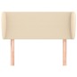 Testiera ad Orecchio Crema 83 x 23 x 78/88 cm in Tessuto Testiera ad Orecchio Crema 83 x 23 x 78/88 cm in Tessuto